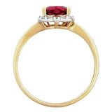 Revere heart-shaped diamond ruby ring, imported from the UK