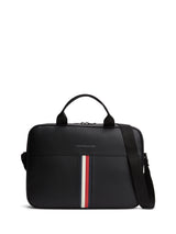 Next Tommy Hilfiger Black Signature Tape Crossbody Laptop Bag- Buy online at McGrocer