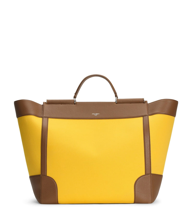 Dolce&Gabbana Sicily tote bag in canvas and calfskin (British brand)