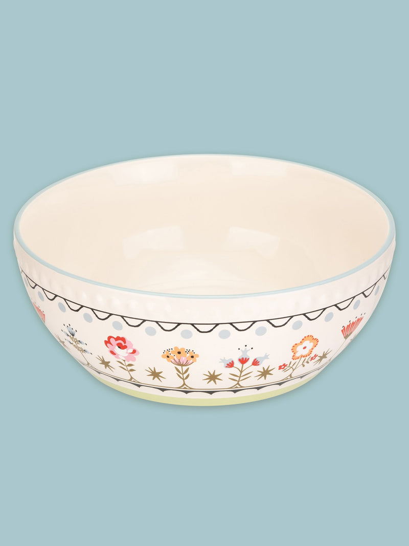 Cath Kidston cream painted table ceramic serving bowl 26cm - British product