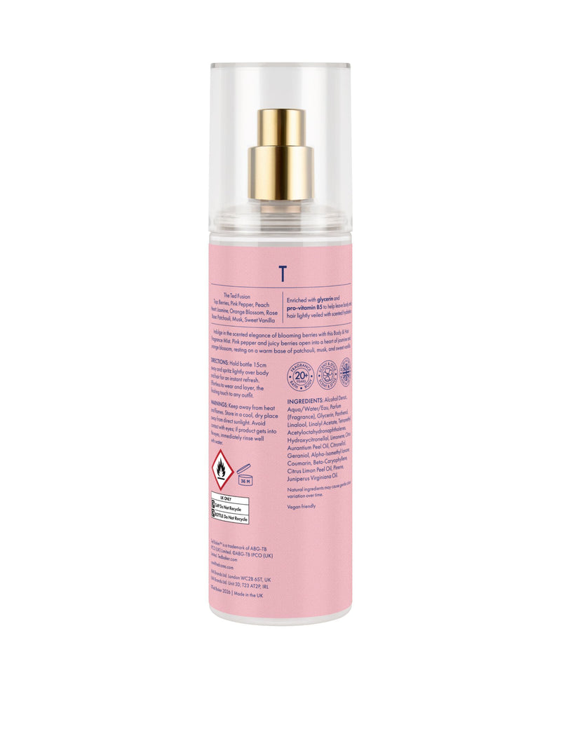 Ted Baker Pink Bloom body hair mist 200ml, imported from the UK