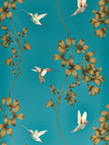 Harlequin Blue Lotus wallpaper 10.05 metres - British product