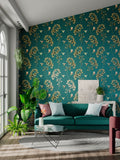 Harlequin Blue Lotus wallpaper 10.05 metres - British product