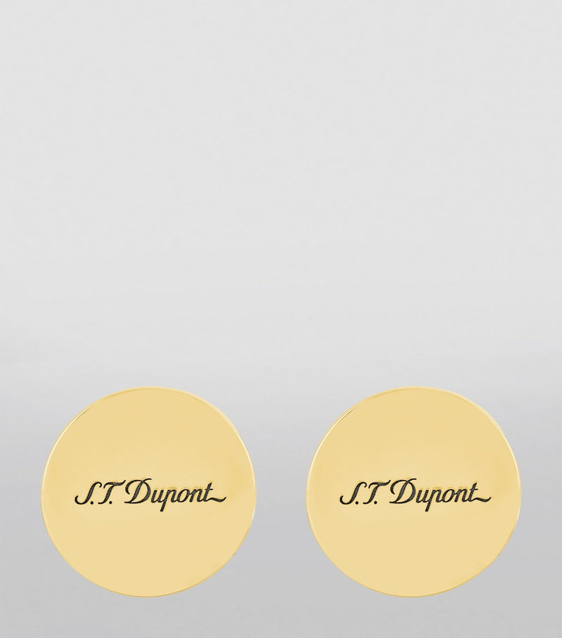 S.T. Dupont cufflinks with engraved logo, imported from the UK