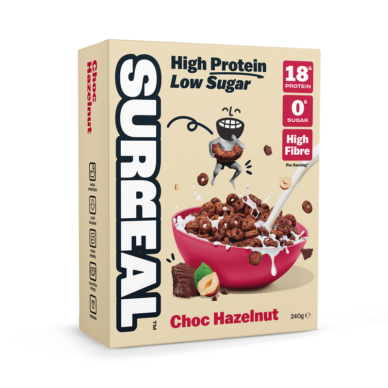 Surreal Choc Hazelnut protein cereal 240g, UK version