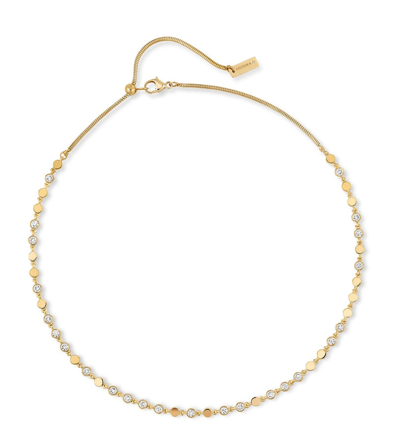 Messika D-Vibes yellow gold diamond necklace 1.00ct, UK version