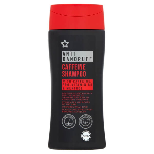 Superdrug caffeine anti dandruff shampoo 200ml (British brand)