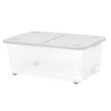 Wham 45 litre clear grey wheeled storage boxes, UK version