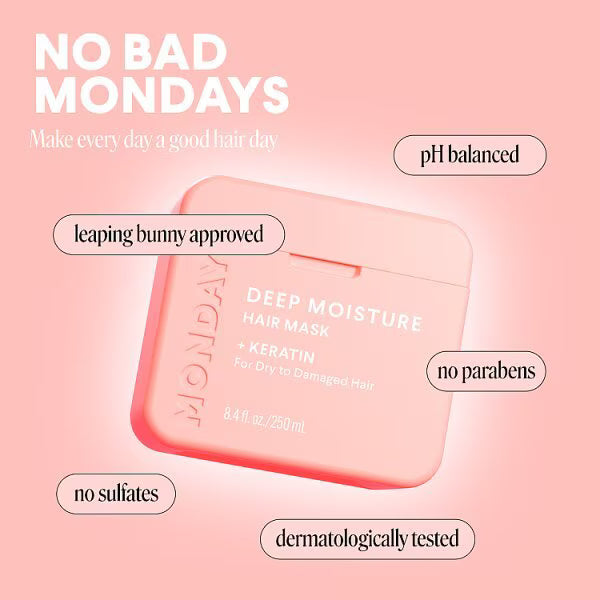 Monday Haircare Hair Mask Deep Moisture 250ml, imported from the UK