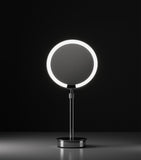 Decor Walther light-up round cosmetics mirror, approximate size 44cm by 21.5cm by 13cm - British product
