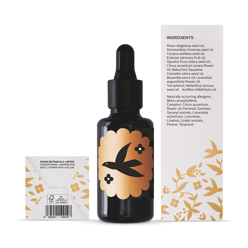 Raven Botanicals Spellbind Bio-Retinol serum 30ml, imported from the UK