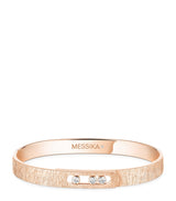 Harrods Messika Move Noa Diamond and Pink Gold Chiselled Bangle (0.15ct)- Buy online at McGrocer