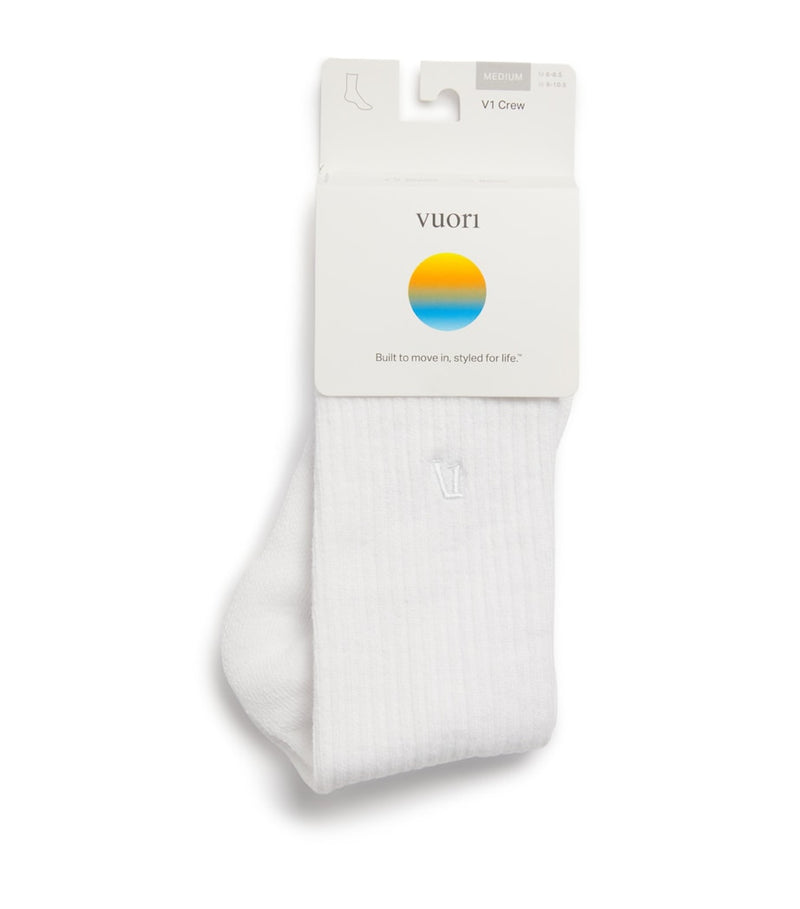 Vuori V1 Crew performance socks with moisture-wicking - British product