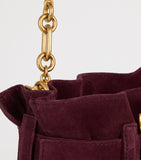 Balmain Anthem mini suede shoulder bag H10cm - British product