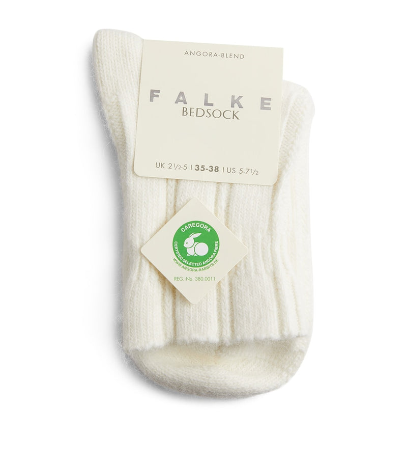 Falke knitted bed socks angora blend - British product