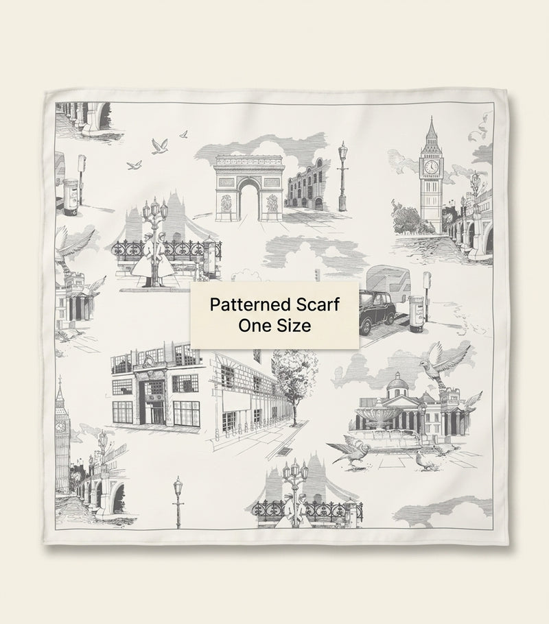 Burberry scarf London Landmarks 90cm, imported from the UK
