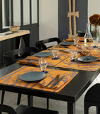 Le Jacquard Français x Quinsaï linen Volière placemat 54x38cm, UK version