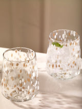 Next White Confetti Tumbler Glasses Set of 2- Buy online at McGrocer