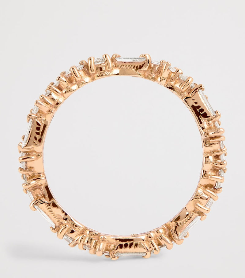 Suzanne Kalan rose gold diamond eternity ring, imported from the UK