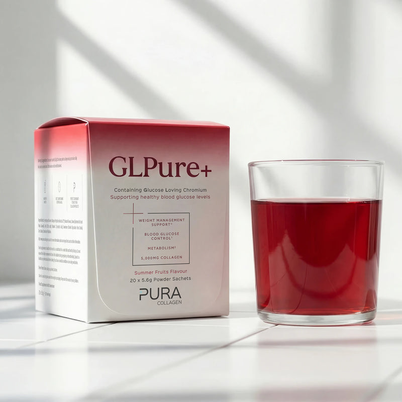 Pura Collagen GLPure+ Summer Fruits supplement sachets 20x5.6g - British product
