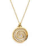 Emily P. Wheeler yellow gold diamond spiral necklace (British brand)