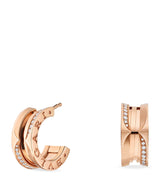 Harrods Bvlgari Rose Gold and Diamond B.zero1 Earrings- Buy online at McGrocer