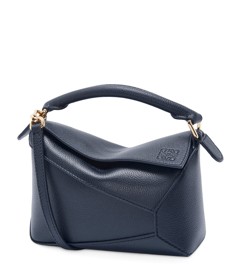 LOEWE Mini Puzzle Edge top-handle bag in calfskin, imported from the UK