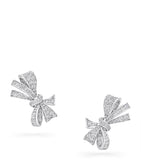 Graff diamond bow stud earrings 18kt white gold - British product