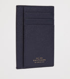 Smythson compact card holder in crossgrain leather (British brand)