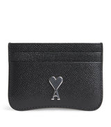 Harrods AMI Paris Grained Leather Paris Card Holder- Buy online at McGrocer