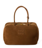 Miu Miu suede Beau top-handle bag in goat skin - British product