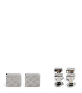 Harrods Tateossian Thompson Engraved Cufflinks and Studs Set- Buy online at McGrocer