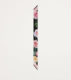 Dolce&Gabbana silk rose print skinny scarf, UK version
