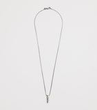 Tateossian rhodium-plated sterling silver Mayfair Peg necklace, imported from the UK