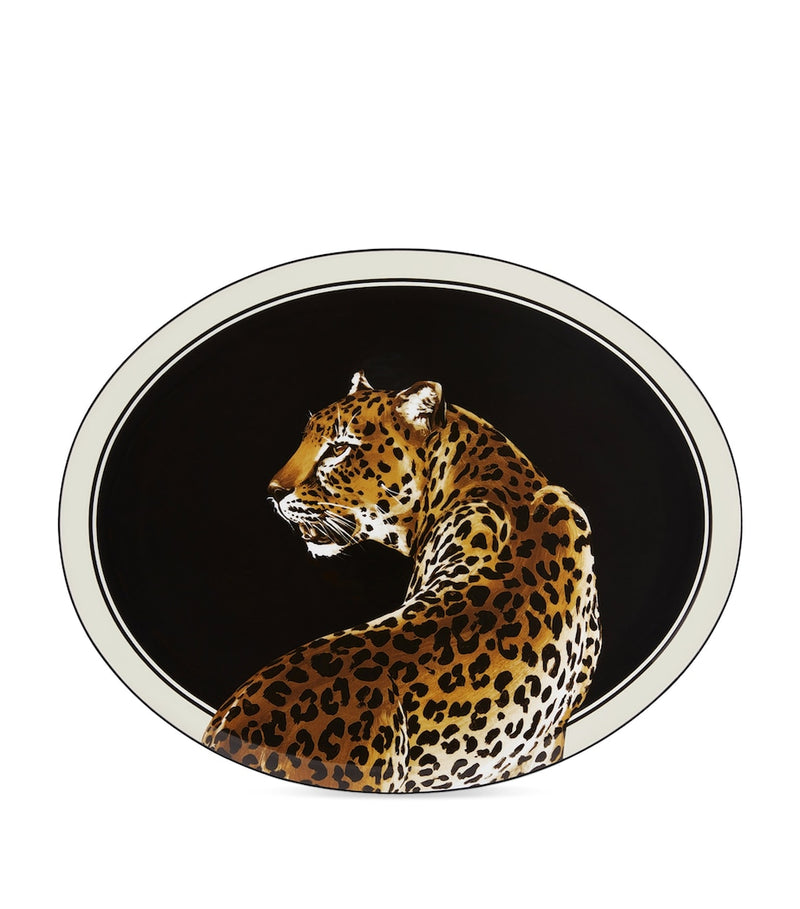 Dolce&Gabbana serving plate leopard oval 45.5cm - British product