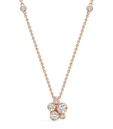 Harrods Boodles Rose Gold and Diamond Raindance Pendant Necklace, 45cm Chain- Buy online at McGrocer