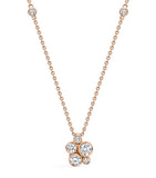 Boodles rose gold diamond Raindance pendant necklace, imported from the UK