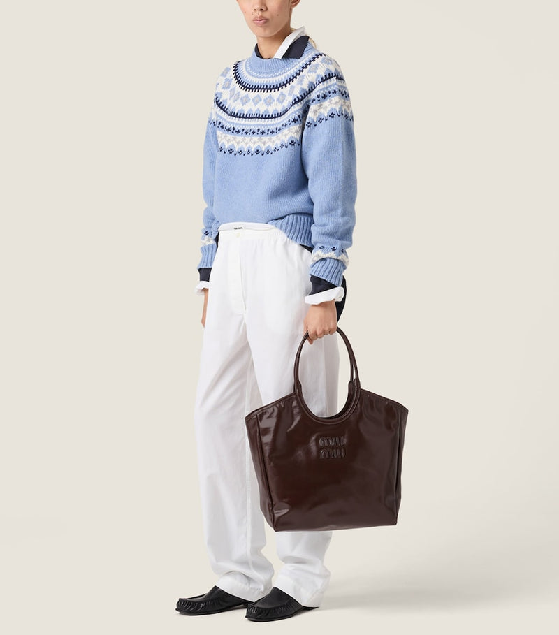 Miu Miu patent leather Ivy tote bag, imported from the UK