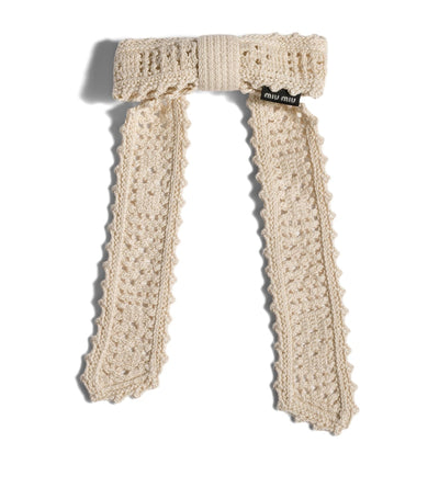 Harrods Miu Miu Crochet Bow Hair Clip- Buy online at McGrocer