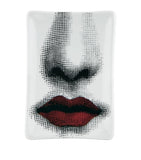 Fornasetti rectangular porcelain ashtray with whimsical design - British product