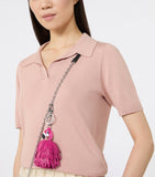 Weekend Max Mara leather flamingo keyring (British brand)