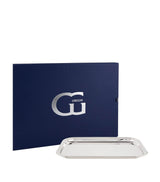 Harrods Greggio Silver Plated Georgian Rectangular Serving Tray 39cm x 26cm- Buy online at McGrocer