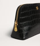 Harrods small croc-embossed leather cosmetics bag, UK version