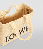 LOEWE Small Font Tote Bag raffia, imported from the UK
