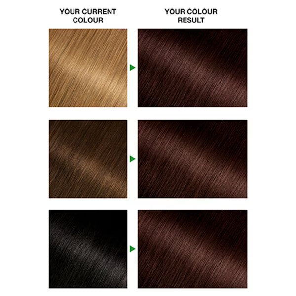 Garnier Permanent Hair Dye 3.23 Dark Quartz Brown, UK version