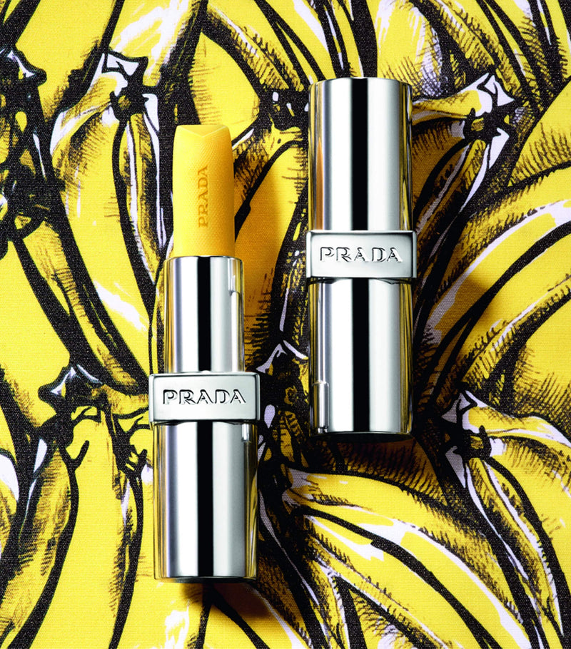Prada Beauty banana lip balm refill, imported from the UK