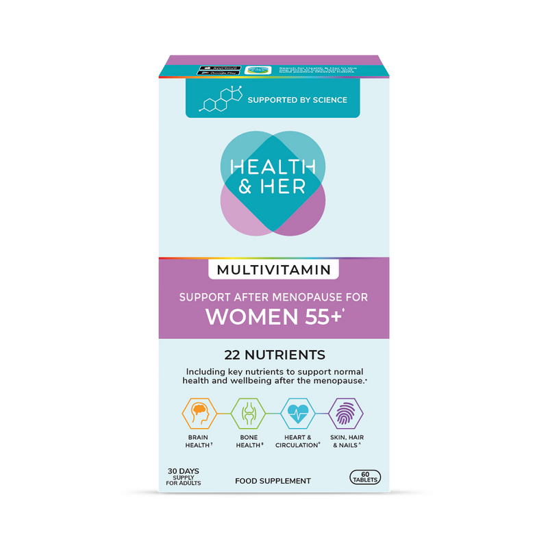 Health & Her multivitamin supplement Women 55+ 60 tablets - British product