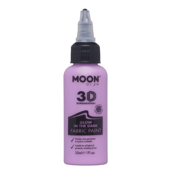 Moon Glow Fabric Paint Purple, imported from the UK
