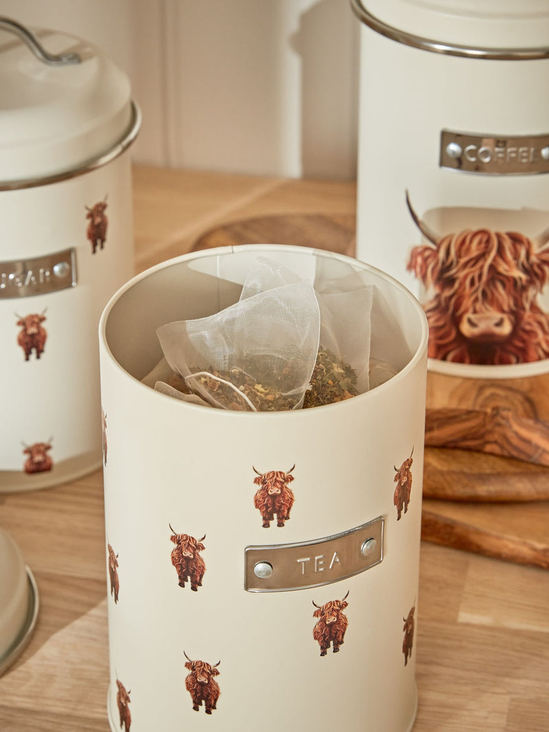 Set of 3 Hamish storage jars for tea coffee sugar (British brand)