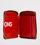Comme des Garçons extra large logo zipped wallet, UK version